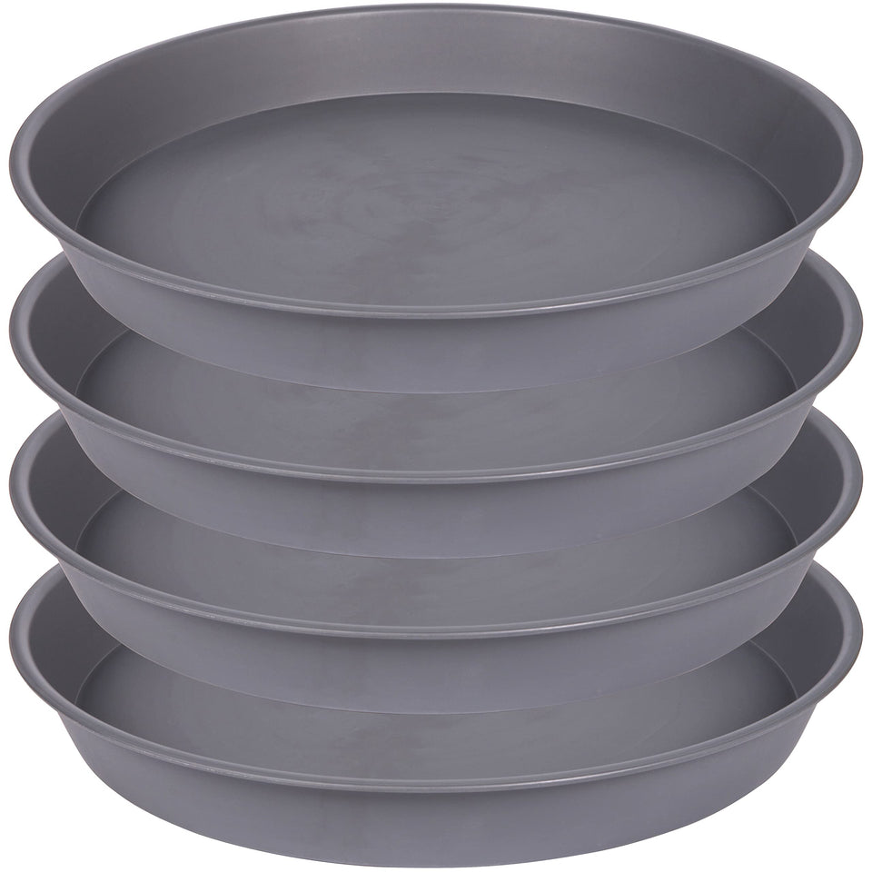 Bleuhome 14-inch plant saucer front view catching runoff