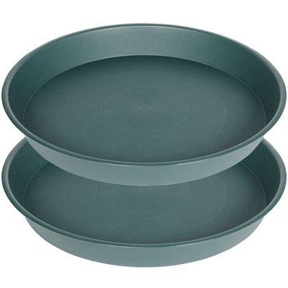 Bleuhome 14-inch plant saucer top view with overflow protection
