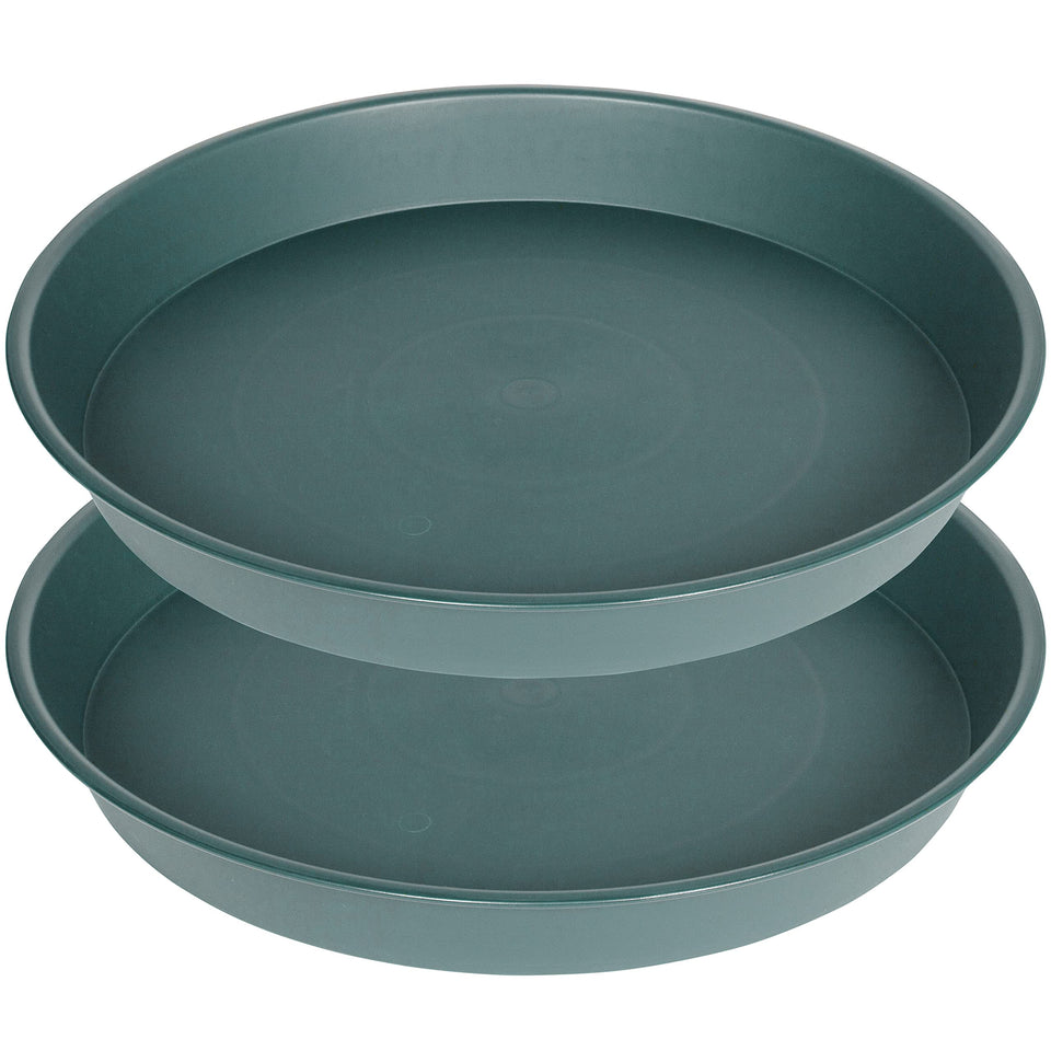 Bleuhome 14-inch plant saucer top view with overflow protection