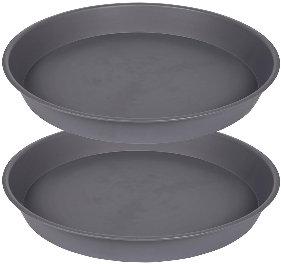 Bleuhome 14-inch plant saucer top view, large capacity to catch drainage indoors.