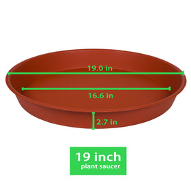Bleuhome 16.5-inch base saucer provides stable support for large pots.