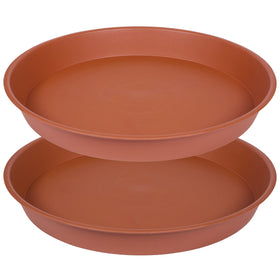 Bleuhome 17-inch plant saucer top view catches overflow water