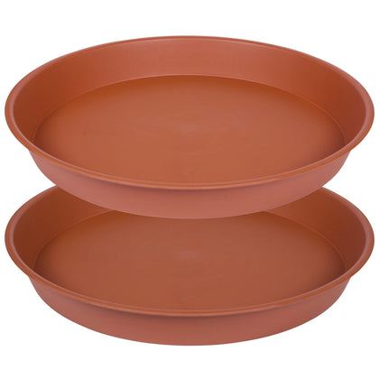 Bleuhome 17-inch plant saucer top view catches overflow water