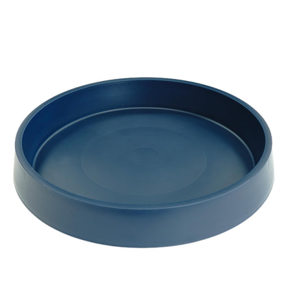 Bleuhome 6-inch blue plant saucer — top view protects indoor pots from water damage
