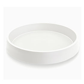 Bleuhome 8-inch plant saucer top view for indoor pots with water-catching edge
