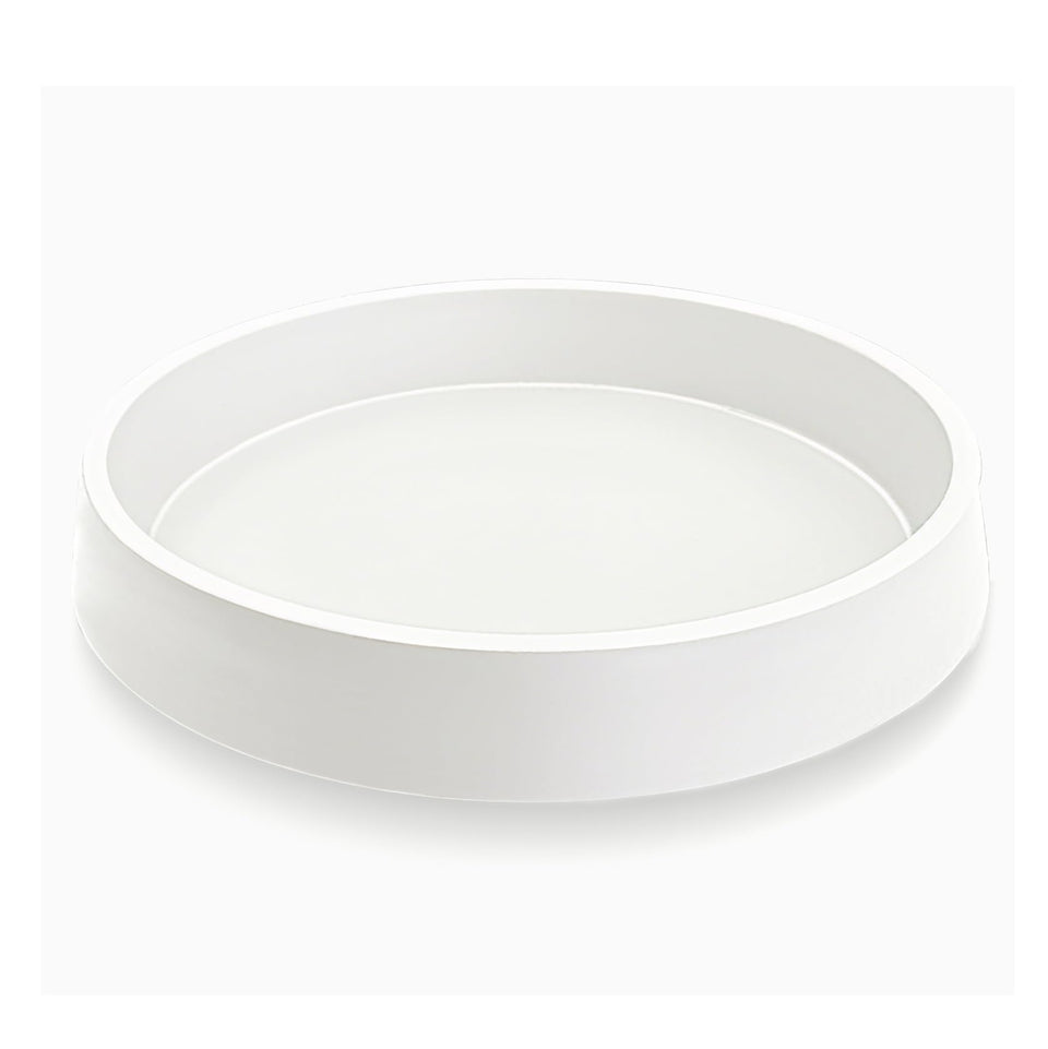 Bleuhome 8-inch plant saucer top view for indoor pots with water-catching edge