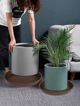 Bleuhome 12-inch plant saucer with matte finish for a modern look.