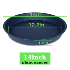 Bleuhome plant saucer with inner 12.2-inch and outer 14-inch diameters fits your pot.