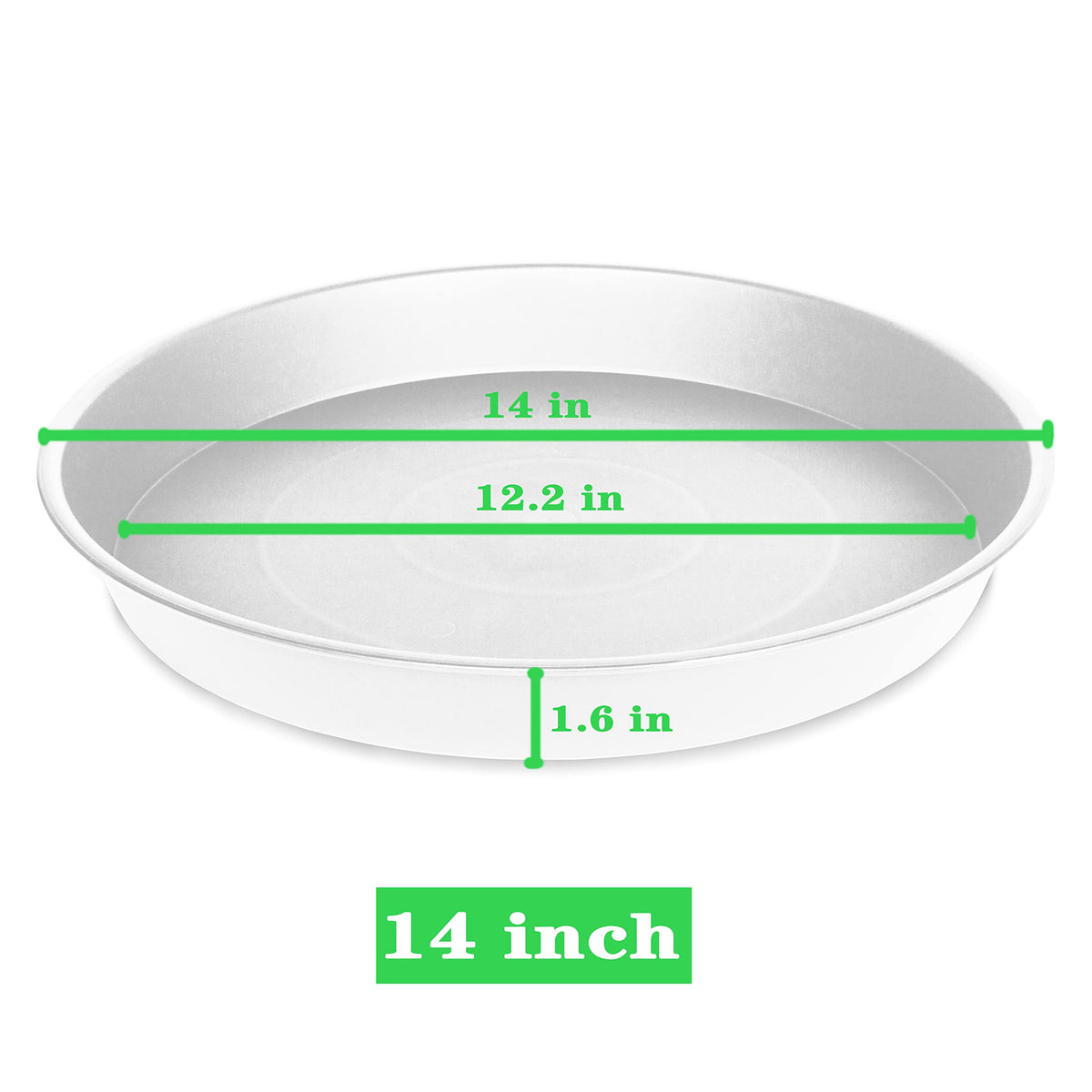 Bleuhome 14-inch outer diameter saucer with modern design for pots
