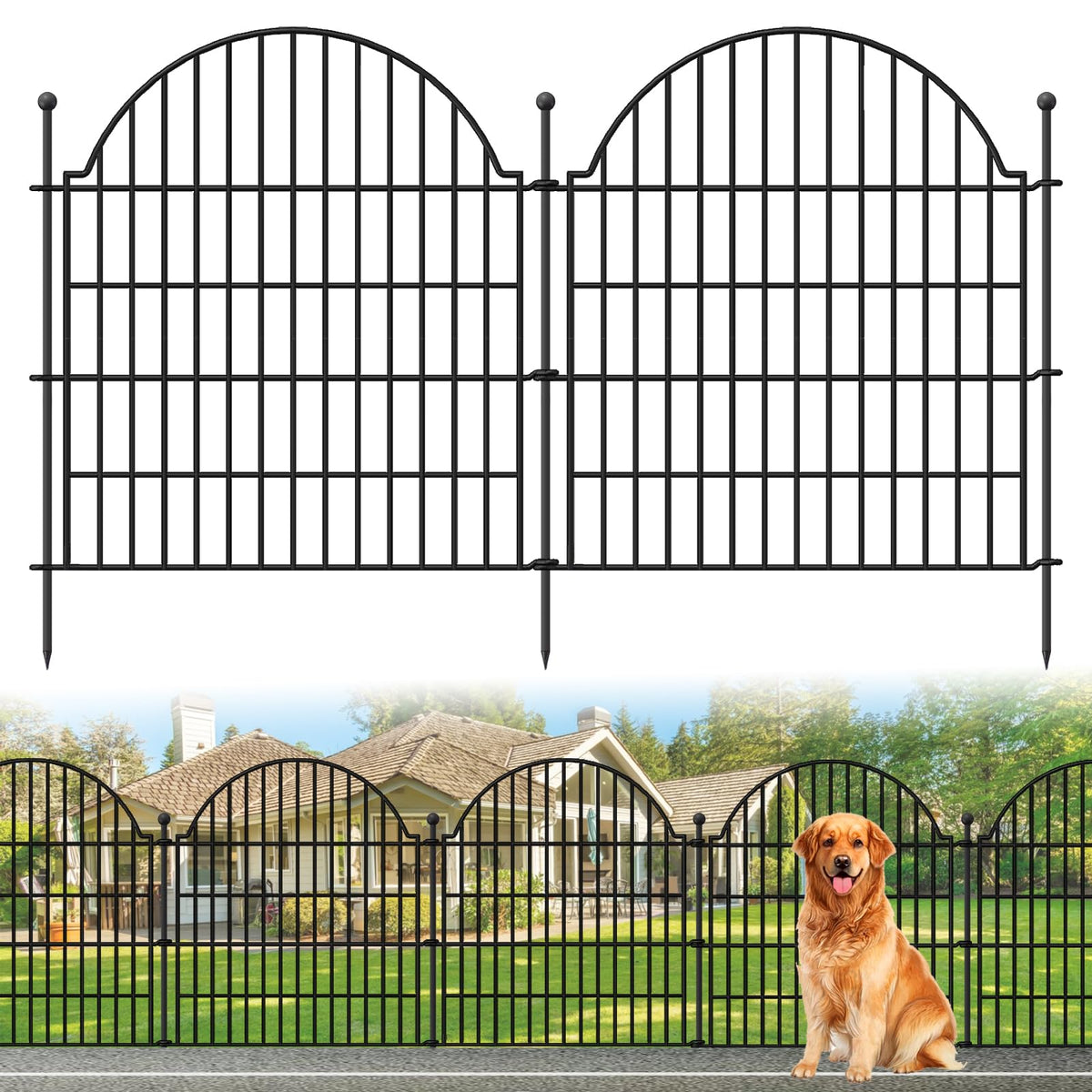 Blingluck 10-panel fence shows easy assembly for flexible yard boundaries.