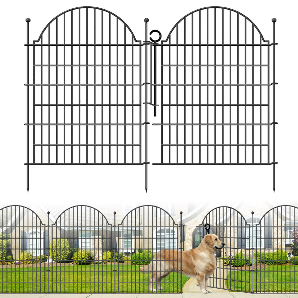 Blingluck 5-panel garden fence showing easy assembly and boundary definition