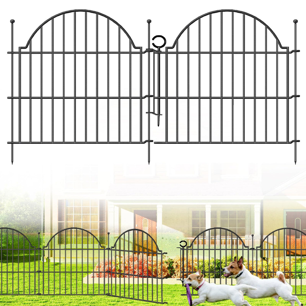 Blingluck decorative garden fence panel, 24-inch height, creates clear yard borders.