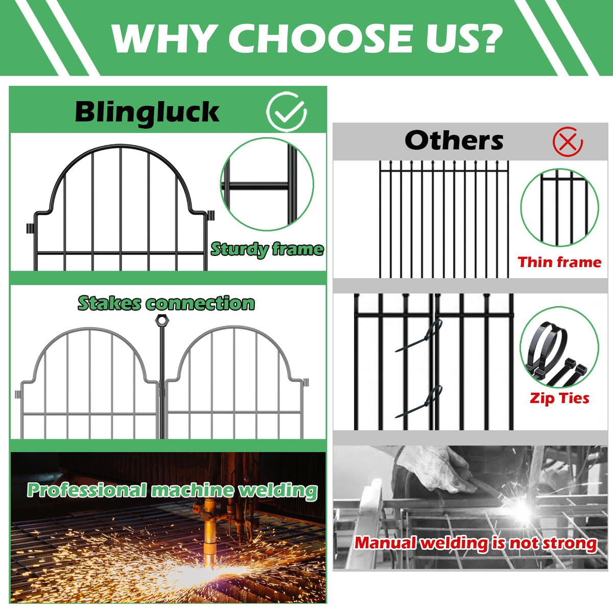 Blingluck multipurpose fence works as yard border or indoor pet barrier.