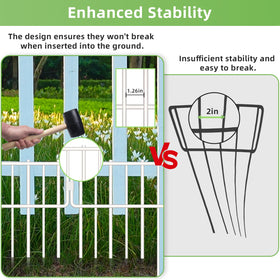 Blingluck removable design allows flexible layout and adjustable fencing along yard edges.
