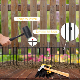 Blingluck removable garden border fence in yard