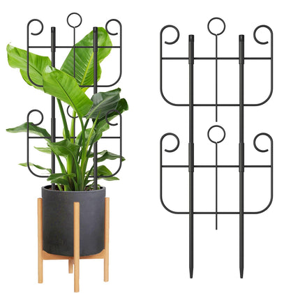 Blingluck heavy-duty trellis panel supports climbing vines in a pot