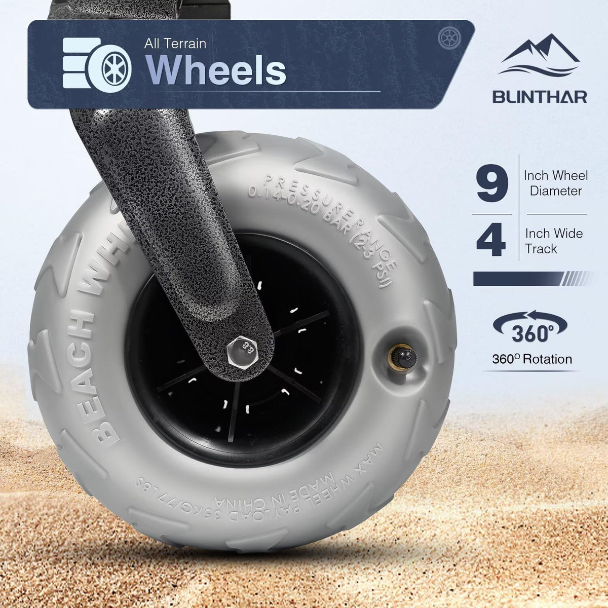 BLINTHAR heavy-duty frame supports gear securely on outdoor trips.