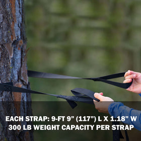 WM-505-2 straps with hammock chairs for flexible outdoor seating arrangements.