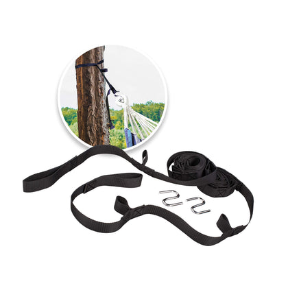 Bliss Hammocks WM-505-2 multi-loop system wrapped around a tree for safe adjustable hanging.