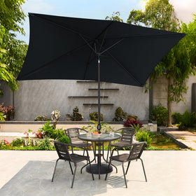 Blissun shade covers up to 70 square feet for roomy outdoor seating.
