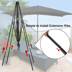 Blissun top vent promotes airflow to reduce heat buildup under the canopy.