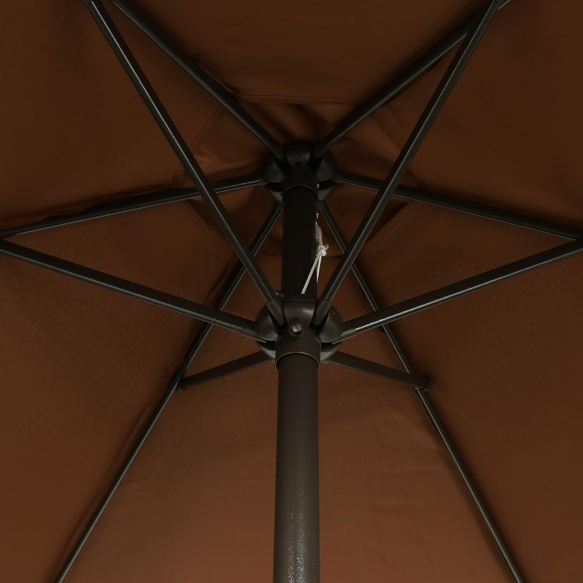 Blissun 7.5 ft umbrella open-area view shows wide canopy.