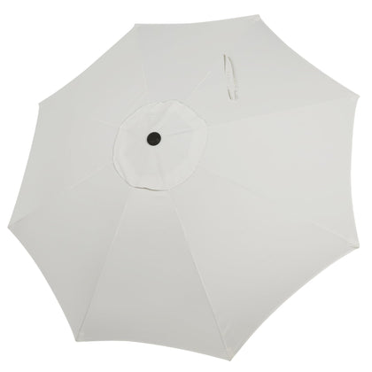 Blissun 9ft canopy replacement in creamy white for 8-rib market umbrellas, durable shade.