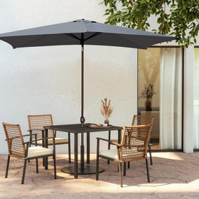 Blissun 70 sq ft shade covers patios, gardens, and cafe spaces