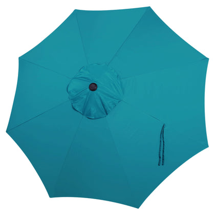 Blissun cerulean canopy close-up shows UV-protective fabric for lasting shade