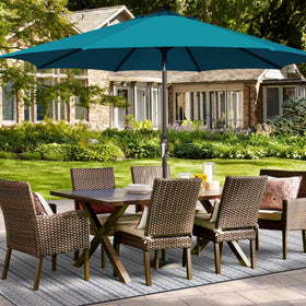 Blissun cerulean canopy flat lay displays full fabric coverage