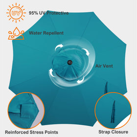 Blissun cerulean canopy with storage strap for easy keeping