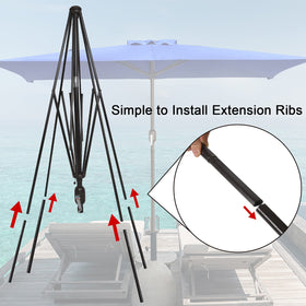 Blissun crank mechanism for smooth opening and closing of the canopy.