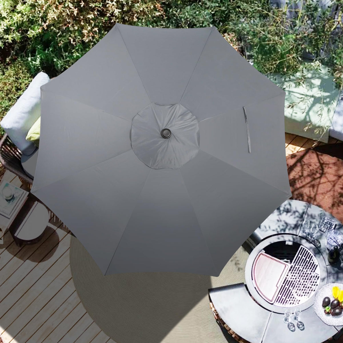 Blissun dark-grey canopy provides refined shade on sunny patios