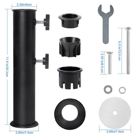 Blissun DIY-ready base enables a custom umbrella stand.