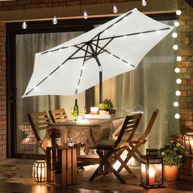 Blissun eight-rib frame boosts durability in windy outdoor spaces.