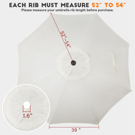 Blissun canopy with reinforced stress points at rib joints for durability.