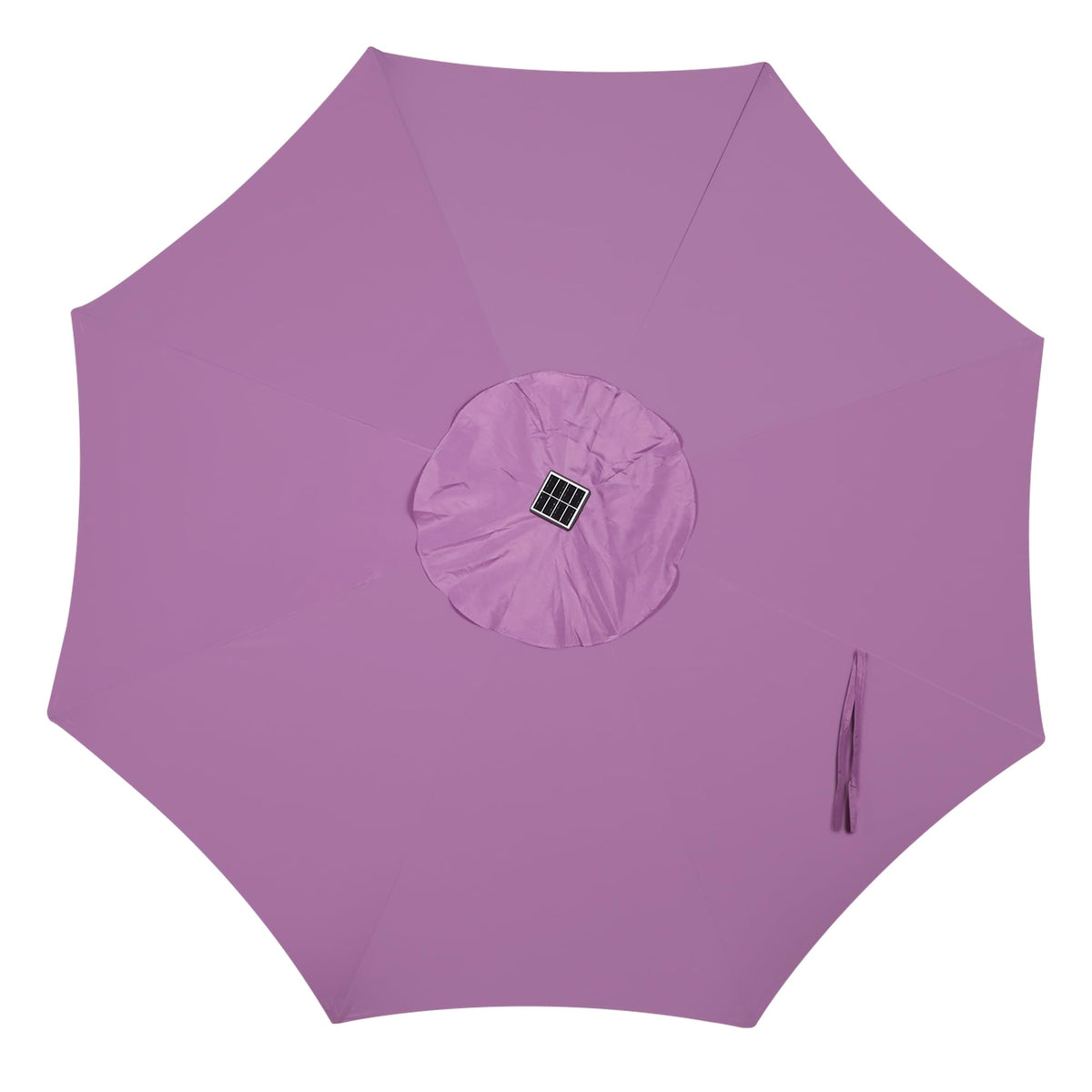 Blissun 9ft diameter canopy provides broad shade for patios and decks.