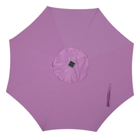 Blissun 9ft diameter canopy provides broad shade for patios and decks.