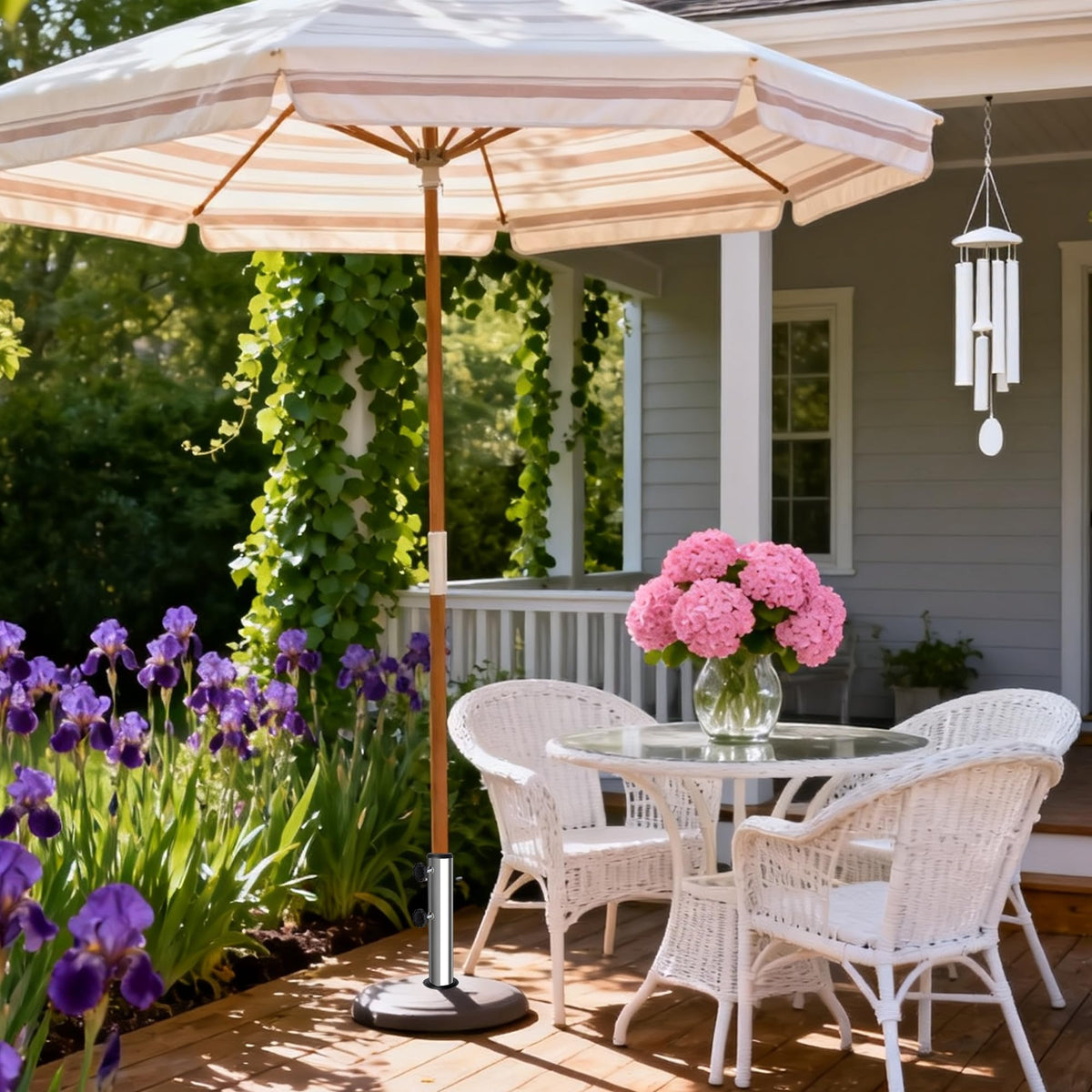 All-weather stainless finish resists rust and peeling in outdoor conditions