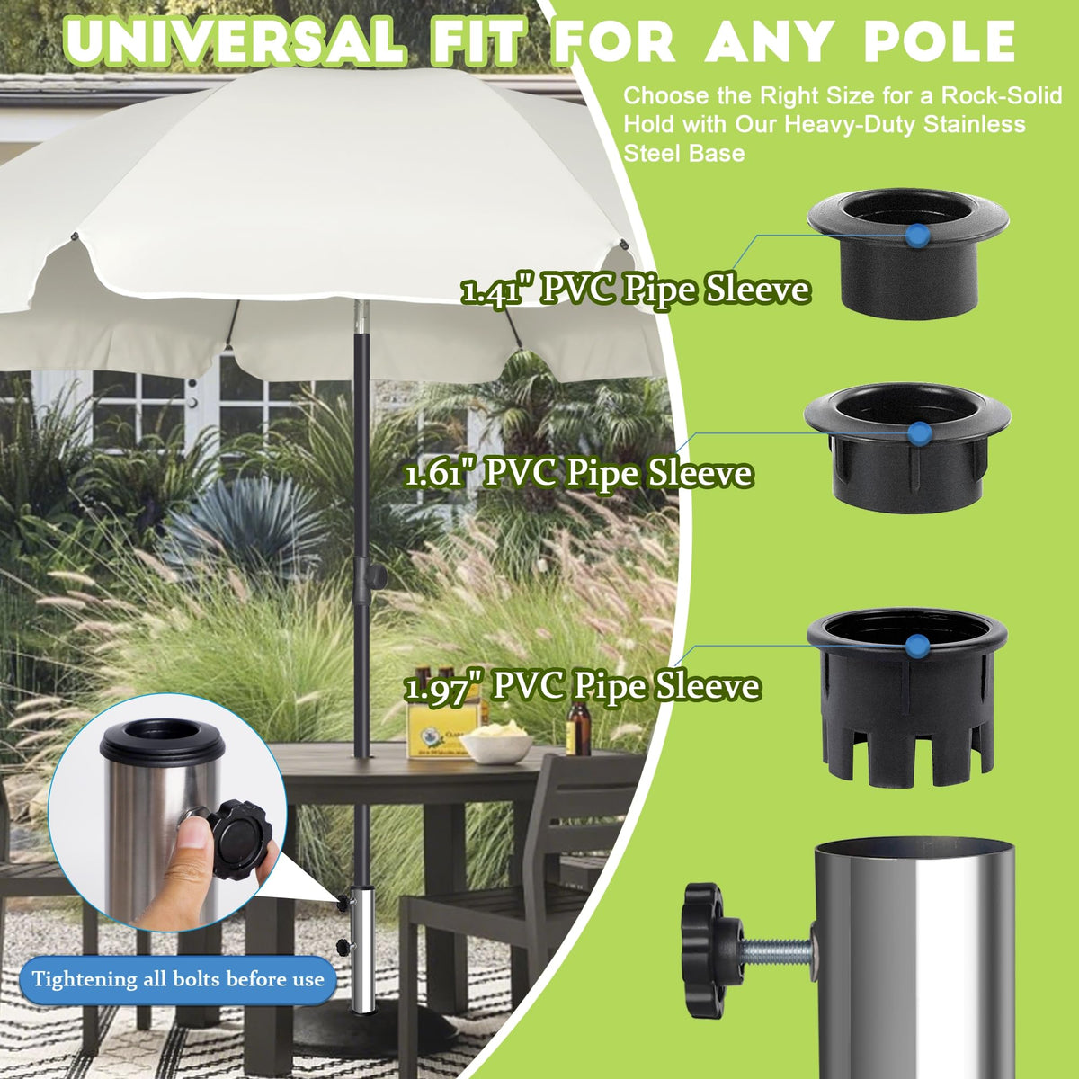 Bolt-down installation on concrete for stable, vibration-free mounting