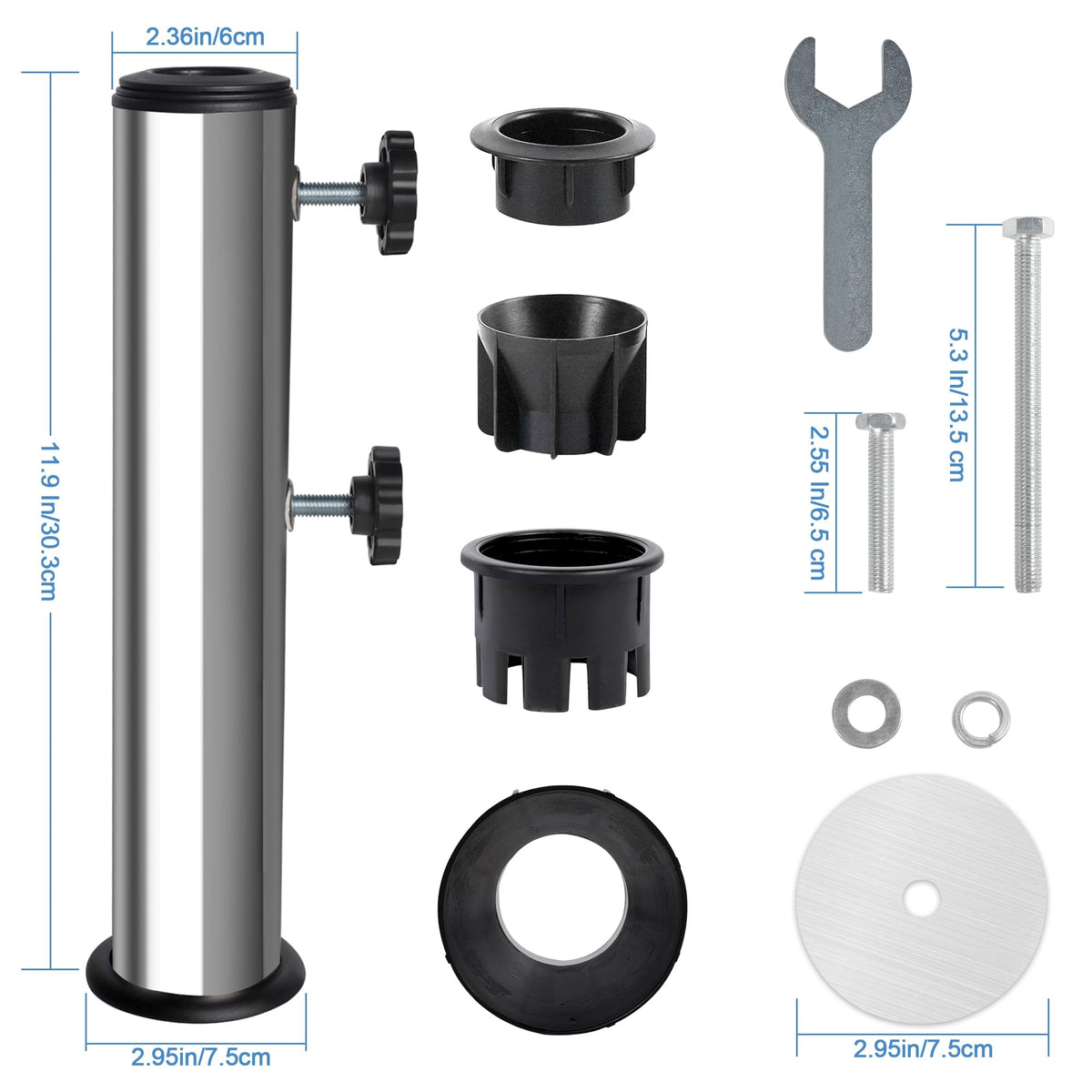 DIY-ready base to convert a heavy slab into a sturdy umbrella stand