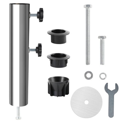 Blissun stainless steel umbrella base tube showing durable outdoor use and corrosion resistance