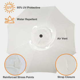 Blissun 180g UV-protective polyester fabric shields from sun while remaining lightweight.