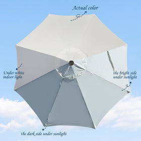 Blissun vented canopy design improves airflow and stabilizes shade.