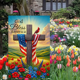 BlissYard 12x18 small garden flag ready for standard poles