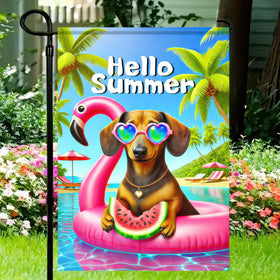 BlissYard beach dog sunglasses flag brings playful coastal charm outside.
