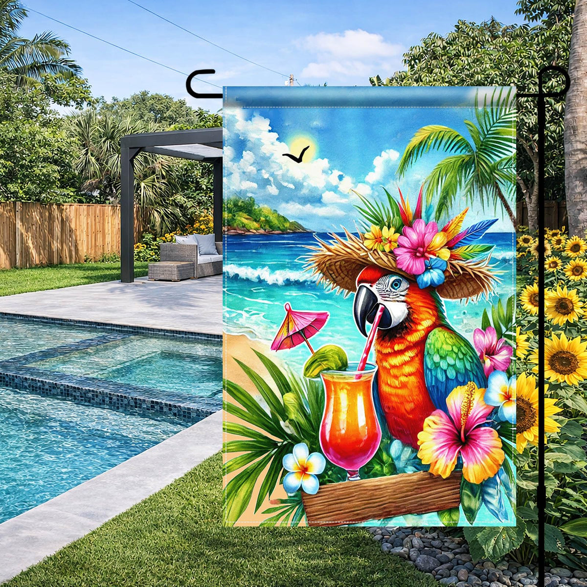 BlissYard beach palm tree decor flag withstands sun and rain