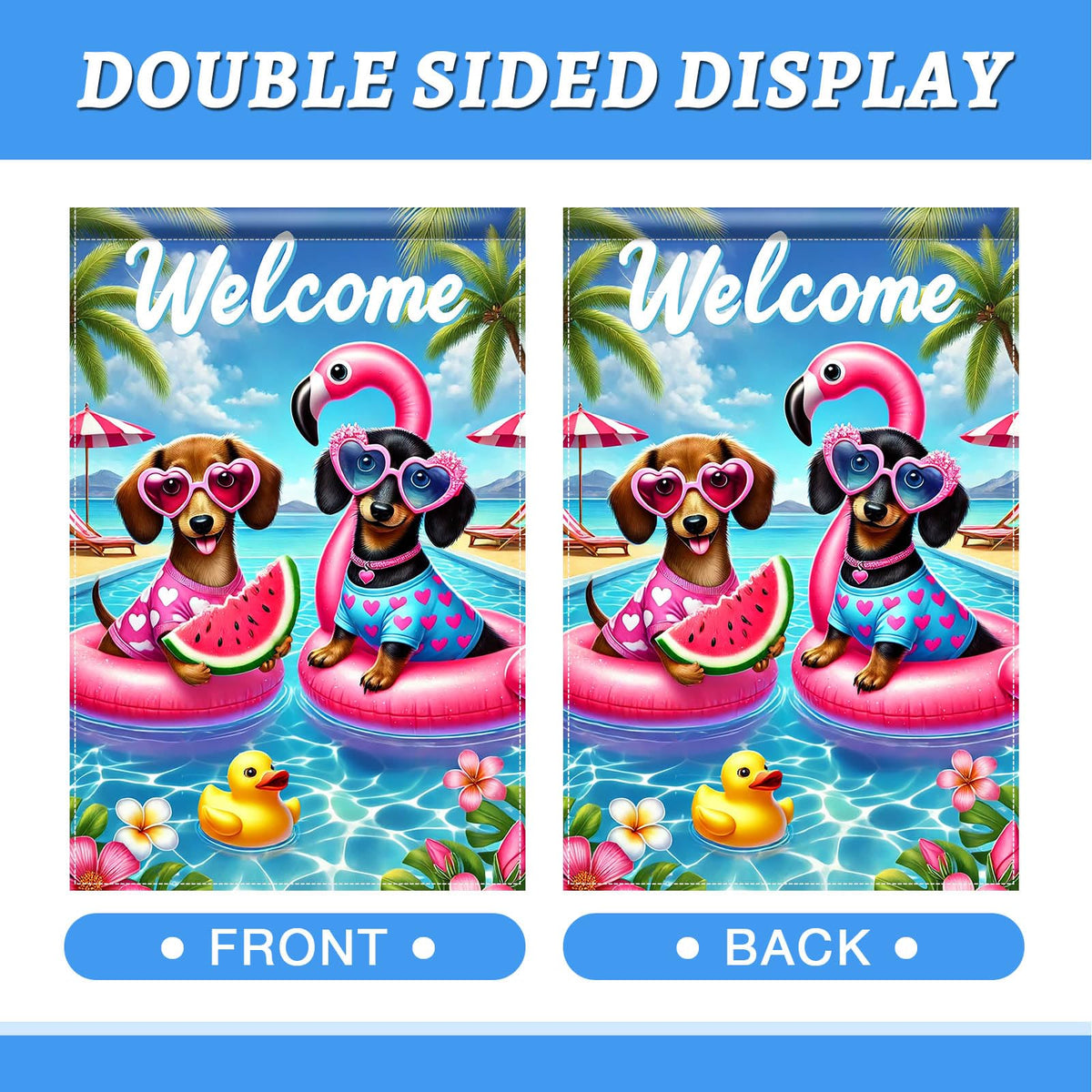 BlissYard double sided 12x18 flag for clear outdoor visibility