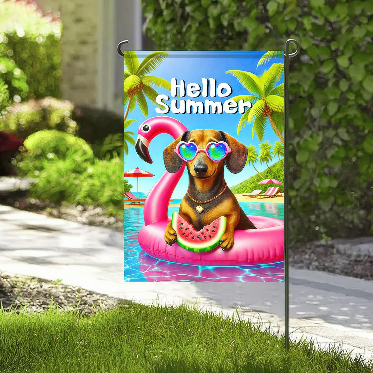 BlissYard double-sided garden flag stays readable from any angle.