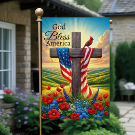 BlissYard double-sided patriot flag seen from both sides